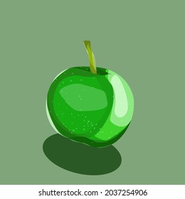 ilustración vectorial gráfica de manzana verde.
perfecto para el envasado de productos, embalaje de productos de marca, portada, libro infantil, producto de marca, etc.