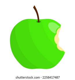 The Green Apple Had Been Bitten By Someone