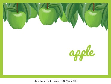 Green Apple Hanging On Tree