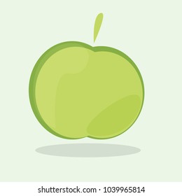 green apple icon, ecology and bio food concept