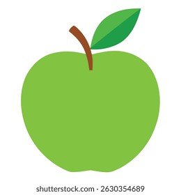 Green apple Icon Isolated on White Background