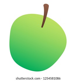 Green apple icon. Isometric of green apple vector icon for web design isolated on white background