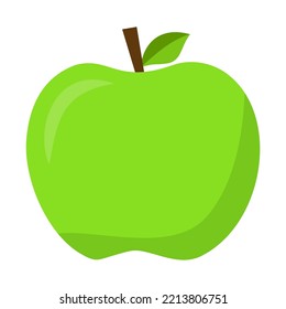 Grüne Apfelsymbol, Vektorgrafik.