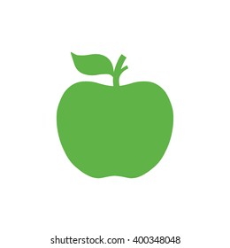 Green apple icon vector illustration