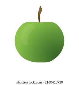 Green apple icon vector on white background