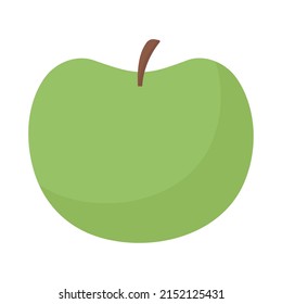 green apple illustration over white