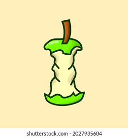 Green apple illustration vector for fruits design, website icon, sign