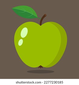 Green apple isolated on background.