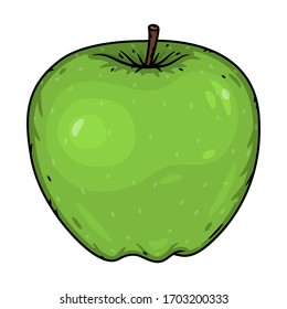 Green Apple isolated on a white background