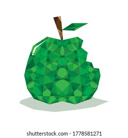 green apple isolated on white background
