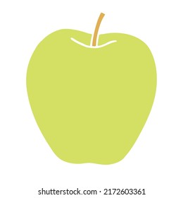 manzana verde aislada en blanco