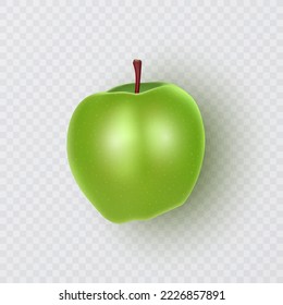 Grüner Apfel einzeln auf weißem Hintergrund. Vektorgrafik