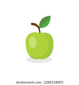 manzana verde aislada de fondo blanco