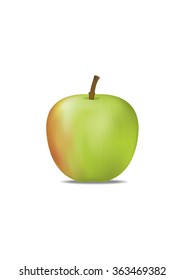 Green apple isolated. Vector Illustration