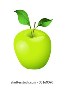 Green Apple Leaf Vector Illustration Stock Vector (Royalty Free ...