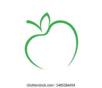 Green Apple Logo Design Concept
