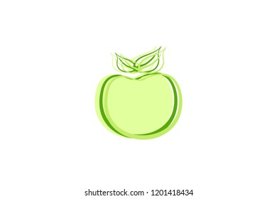 green apple logo Designs Inspiration Isolated on White Background