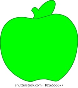 Logo de manzana verde aislado en fondo blanco. Ilustración vectorial para cualquier diseño.
