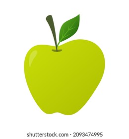 Green apple - modern flat design single isolated icon