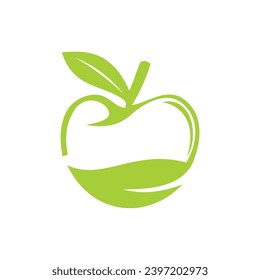 green apple nature grow vector logos
