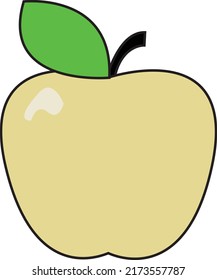 grüner Apfel auf weißem Hintergrund, grüner Apfelvektor, grüner Apfelgrafik-Vektorgrafik, grüner Apfelsymbol, Vektorgrafik, Animation für Ihr Design
