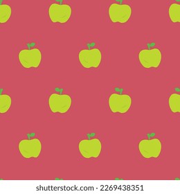 GREEN APPLE SEAMLESS PATTERN ALL OVER PRINT