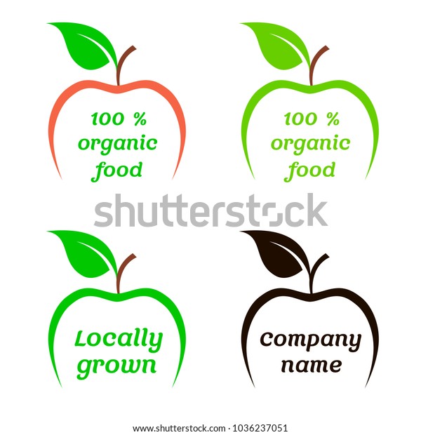 Green Apple Stock Vector Icons Trendy Stock Vector Royalty Free 1036237051