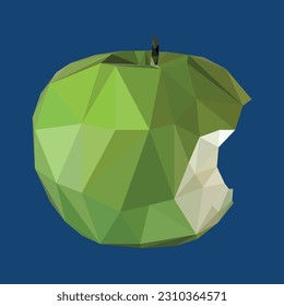 manzana verde al estilo de poli bajo