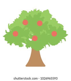 
Green apple tree with full of red apples, 
