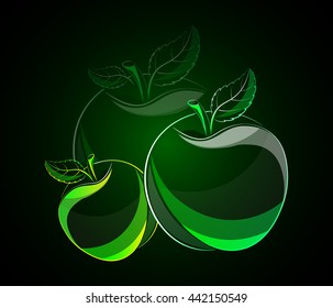 green apple vector