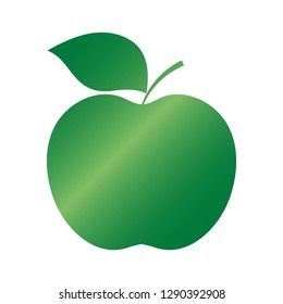 Green apple vector icon, eps 10