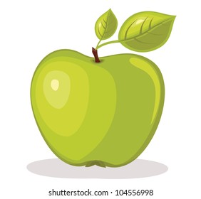 Green apple vector illustration