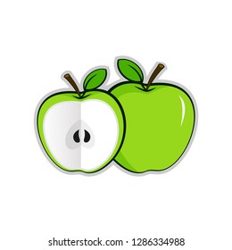 Green apple vector illustration