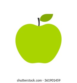 Green apple. Vector illustration
