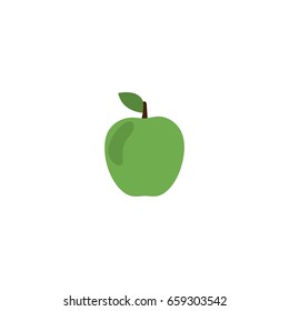 green apple - vector illustration