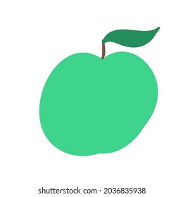 green apple vector illustration simple cartoon