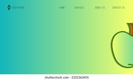 Green Apple Web Design Abstract Background Lemonade EPS 10 Vector For Website, Landing Page, Home Page, Web Page, Web Template
