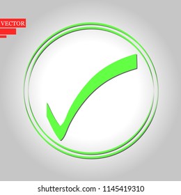 Green approved star sticker vector illustration isolated on white background