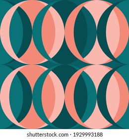 Green and apricot art deco inspired seamless pattern. Perfect for wallpaper, fabric, gift wrap, stationary, packaging and accessories.