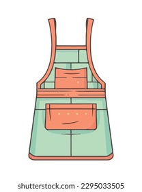 icono de accesorio de cocina de apron verde aislado