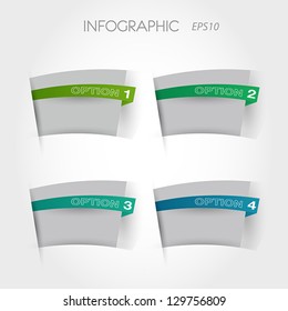 green arc options, infographic concept,