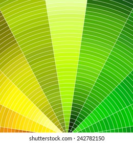 Green arc with the transition to white in the middle