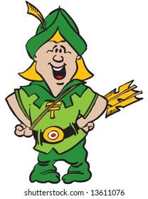 Green Archer Posing