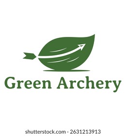 green archery flat minimalist logo design