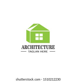 Green Architecture Design Logo Vector Icon Stock Vector (Royalty Free ...