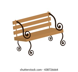 Green area and Playground object design. bank icon. vector graph