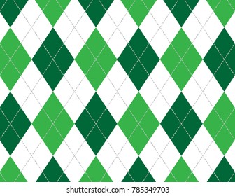 Green Argyle Background