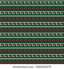 Green Argyle fair isle seamless pattern design for knitwear, fashion textile, graphics