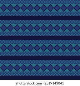 Design de padrão sem emenda de isle justo Argyle verde para malhas, têxteis de moda, gráficos