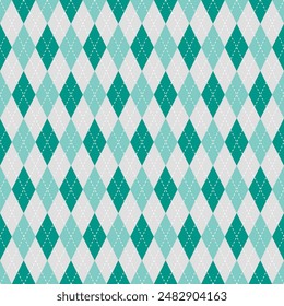 Green argyle pattern. Argyle vector pattern. Argyle pattern. Seamless geometric pattern for clothing, wrapping paper, backdrop, background, gift card, sweater.